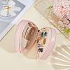 Heart PU Imitation Leather Jewelry Organizer Zipper Boxes AJEW-CL0006-03B-4