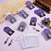 Alloy & Glass Pendant Decorations HJEW-UN00134-2