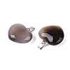 Natural Grey Agate Pendants G-N362-05P-03-2