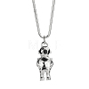 Cute Stainless Steel Spaceman Pendant Necklaces for Women's Daily Wear AD9649-1-2