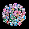 50Pcs Acrylic European Beads MACR-TADJ0001-13U-4