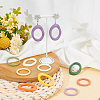 40Pcs 10 Style Resin Linking Rings CRES-AR0001-21-5