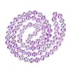 Baking Paint Electroplate Transparent Glass Beads Strands EGLA-Q136-04A-07-2