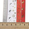 10M  5 Colors Hot Stamping Christmas Polyester Ribbons Set X1-OCOR-Q026-02-4