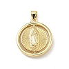 Religion Brass Pendants KK-P350-07B-G-1