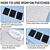 Gorgecraft 12Pcs Iron on/Sew on Imitation Jean Cloth Repair Patches FIND-GF0005-94A-6