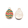 Alloy Enamel Pendants ENAM-S115-153-3