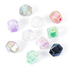 10Pcs Transparent Resin UV Reactive Beads RESI-TADJ0001-11-2