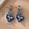 Alloy & Acrylic Dangle Stud Earrings FS-WG9FA2A-01-3