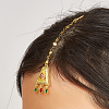 Ethnic Style Tassel Brass with Cubic Zirconia Hair Extension Chain for Women LR5760-3-2