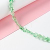 Transparent Glass Beads Strand GLAA-F112-04G-2