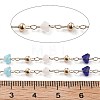 Handmade Brass & Glass Bead Chains CHC-L051-03KCG-02-2