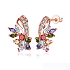 Trendy Brass Cubic Zirconia Ear Stud EJEW-BB29752-B-1