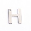 Tarnish Resistant 304 Stainless Steel Letter Charms STAS-O072-H-1