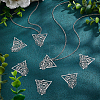 40Pcs 201 Stainless Steel Filigree Pendants STAS-UN0042-12-2