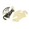 Alloy with Black Enamel Pendants AL-CBA2919-02G-07-2