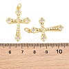 Brass Micro Pave Clear Cubic Zirconia Pendants CU-CBA48B8-01G-E-3