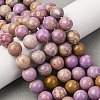 Natural Lepidolite/Purple Mica Stone Beads Strands G-K401-A01-10mm-1