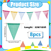8Pcs Cloth Triangle Flag Banner AJEW-WR0003-48-2