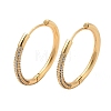 Rack Plating Brass Micro Pave Cubic Zirconia Hoop Earring EJEW-C057-04G-1