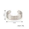 Vintage European Style Stainless Steel Multi-strand Bangles for Women LC4453-2-2