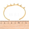 304 Stainless Steel Spiked Cone Open Cuff Bangles for Women BJEW-B165-01G-3