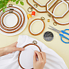 DICOSMETIC 9Pcs 9 Style Plastic Cross Stitch Embroidery Hoops FIND-DC0004-90-3