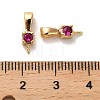 Brass Micro Pave Cubic Zirconia Peg Bails KK-S397-04B-3