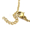 Letter V 304 Stainless Steel Pendant Necklaces & Bracelets & Stud Earrings Sets for Women SJEW-C004-04G-3