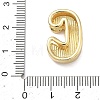 Brass Initial Beads KK-B167-27G-01C-3