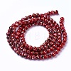 Opaque Baking Painted Glass Beads Strands GLAA-L024-B-30-3