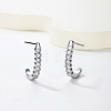 925 Sterling Silver Pave Moissanite Stud Earrings for Women ZZ2573-4