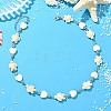 Ocean Dyed Synthetic Turquoise Turtle and Heart Beaded Necklaces for Women NJEW-JN06227-02-1