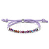 4MM Round Dyed Natural Imperial Jasper Beaded Faux Suede Cord Slider Bracelets for Women WG432D6-01-2