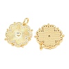 Brass Micro Pave Cubic Zirconia Pendants X-KK-C162-062G-01-2