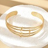 304 Stainless Steel Cuff Bangles for Women BJEW-B120-01G-02-2