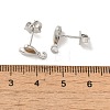 Rack Plating Brass Studs Earrings Findings EJEW-H004-04P-3