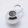 Anti-Tarnish Rhodium Plated 925 Sterling Silver Tube Bails STER-I014-4mm-25P-1