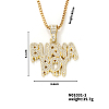 Hip-hop brand necklace with unique 3D diamond-studded English letter pendant. GO5239-1-1