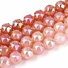 Anti-Tarnish Electroplate Glass Beads Strands GLAA-N064-10mm-10-1