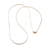 1mm Rack Plating Brass Square Snake Chain Necklaces for Women Men MAK-L044-18RG-1