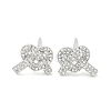 Rack Plating Brass Micro Pave Clear Cubic Zirconia Stud Earrings for Women EJEW-M260-16P-1