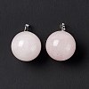 Natural Rose Quartz Pendants G-G926-02P-08-3