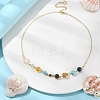 Natural & Synthetic Mixed Gemstone Beaded Necklace NJEW-TA00093-5