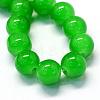 Baking Painted Imitation Jade Glass Round Bead Strands DGLA-Q021-10mm-10-2