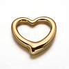 304 Stainless Steel Heart Linking Rings STAS-F079-02G-1