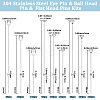900Pcs 304 Stainless Steel Ball Head Pins & Eye Pins STAS-BBC0010-04-2