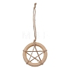 Ring with Star Wood Pendant Decoration HJEW-JM02200-1