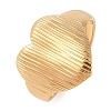 Ion Plating(IP) 304 Stainless Steel Heart Open Cuff Rings for Women RJEW-Z057-03G-1