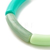 Acrylic Curved Tube Beaded Stretch Bracelet BJEW-JB07973-05-6